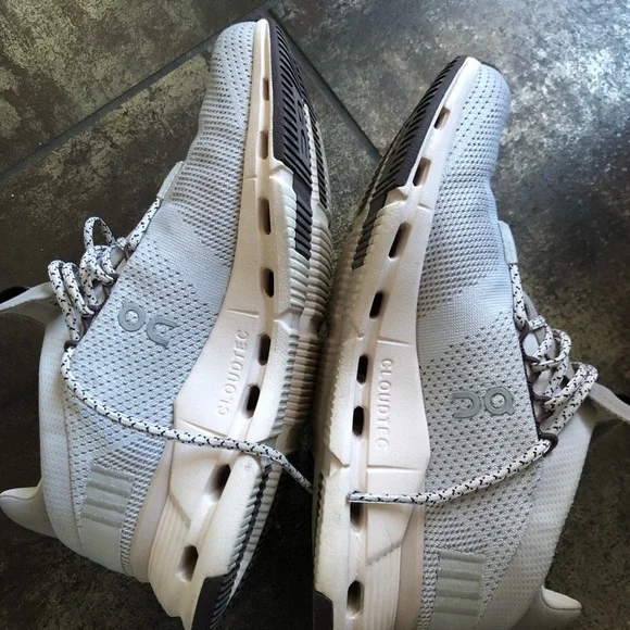 On Running Women's Cloudnova Sneakers - Gray and Soft pink eggshells - Picture 7 of 10